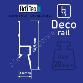 Artiteq deco ornament rail - 200cm wit primer