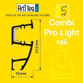 Artiteq combi rail pro light wit 200cm Actie set