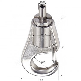 GeckoTeq Self-locking mini safety hook - 15kg