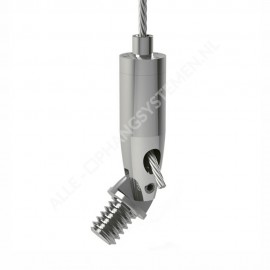 Self-locking wire clamp with hinge and 6.0mm screw end